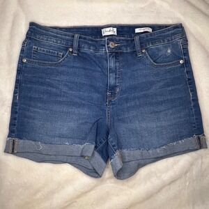 ✨Wonderly Denim Shorts Mid Rise Cuffed Hem Blue Jean Shorts Size‎ 10